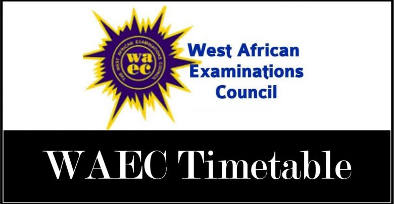 WAEC timetable