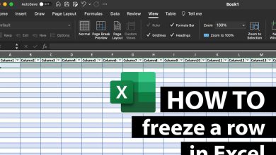 How to Fix a Row in Excel