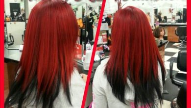 Black on Top Red on Bottom Hair