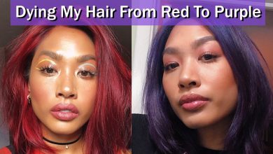 Purple on Top of Red Hair