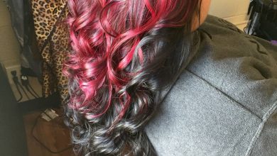 Red Hair on Top And Black Underneath